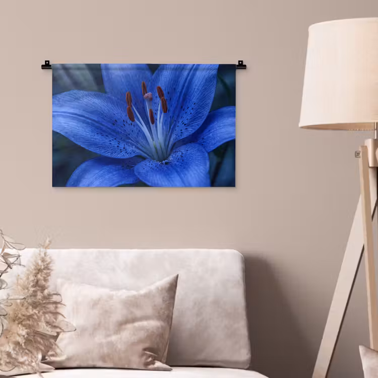 Wandkleed - Blauwe bloem - Natuur — 2