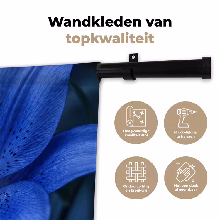 Wandkleed - Blauwe bloem - Natuur — 3