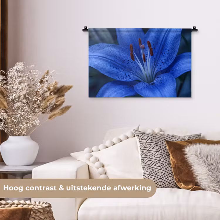 Wandkleed - Blauwe bloem - Natuur — 4