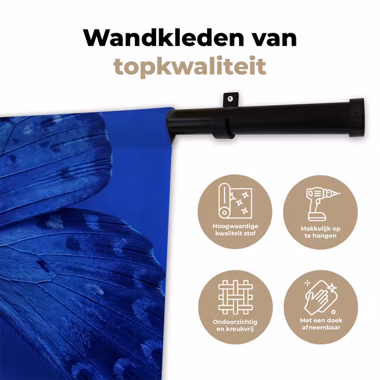 Wandkleed - Blauwe vlinder - Insect — 3