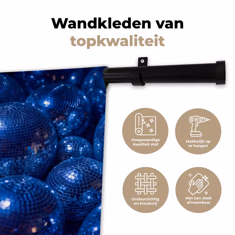 Wandkleed - Discobal - Feest - Blauw — 3