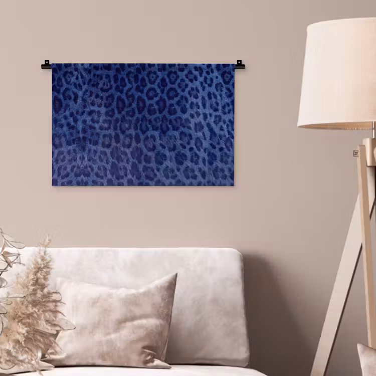 Wandkleed - Patroon - Blauw - Abstract — 2
