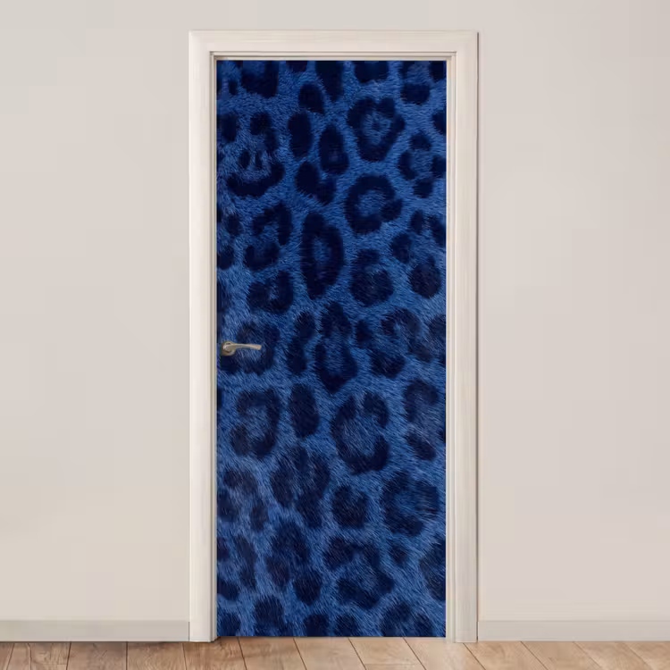 Deursticker - Patroon - Blauw - Abstract — 1