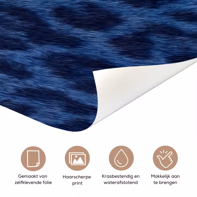 Deursticker - Patroon - Blauw - Abstract — 3