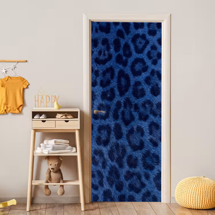 Deursticker - Patroon - Blauw - Abstract — 6