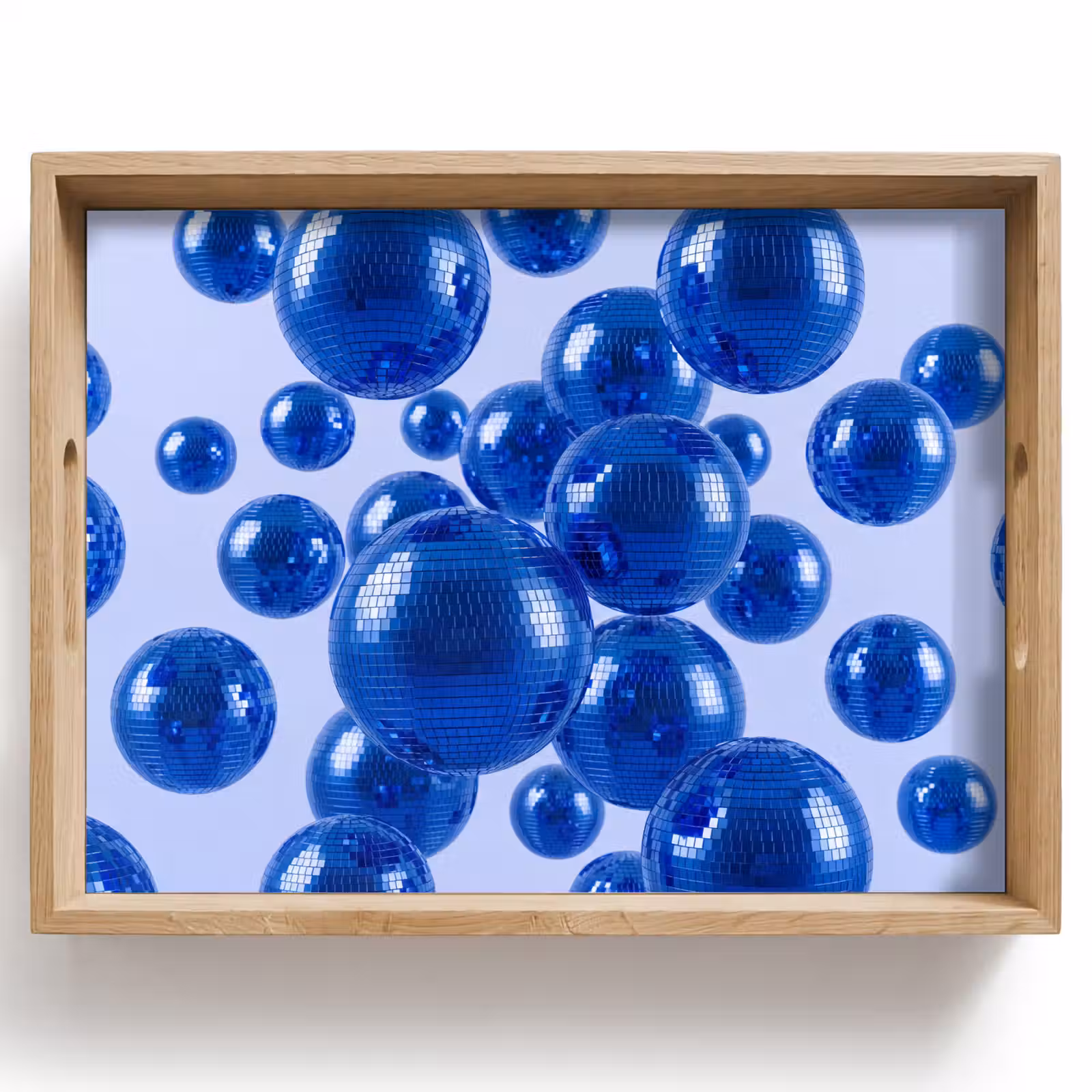 Dienblad - Blauwe disco bal — 1