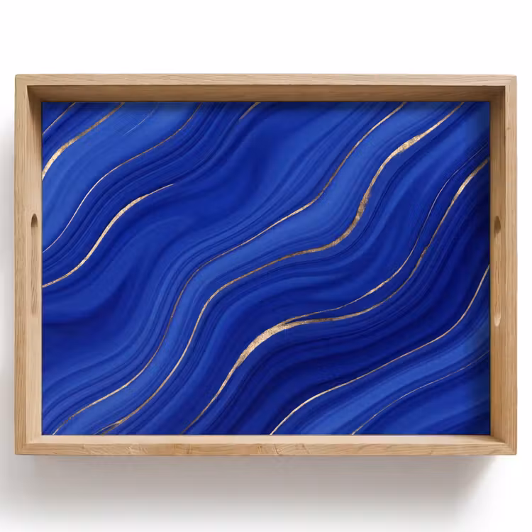 Dienblad - Abstract - Lijnen - Blauw — 1