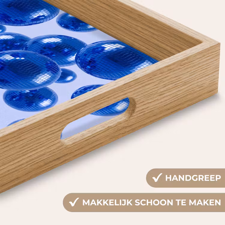 Dienblad - Blauwe disco bal — 5