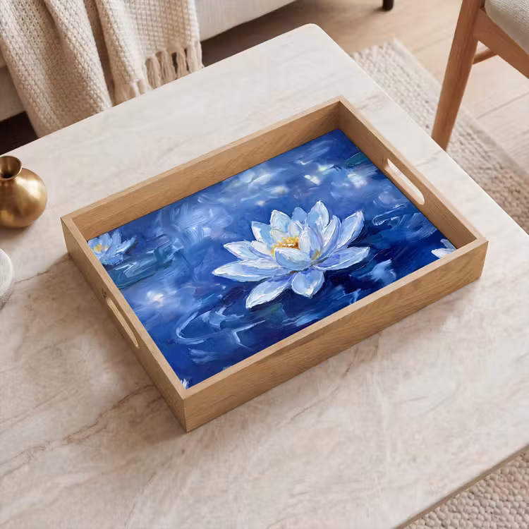 Dienblad - Blauwe waterlelie - Water — 2