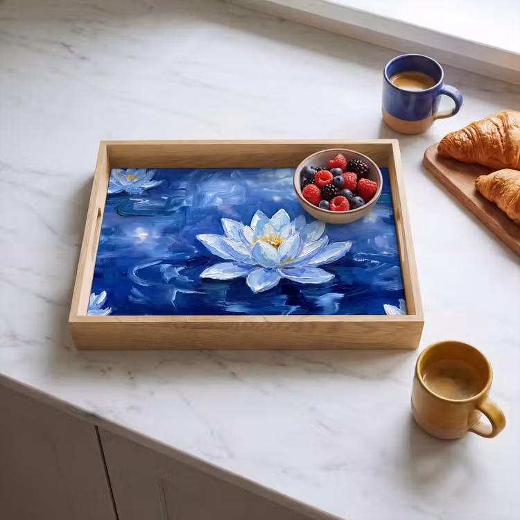 Dienblad - Blauwe waterlelie - Water — 4