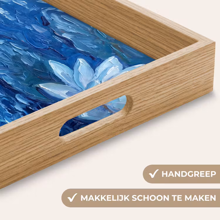 Dienblad - Bloemen - Water - Blauw — 5