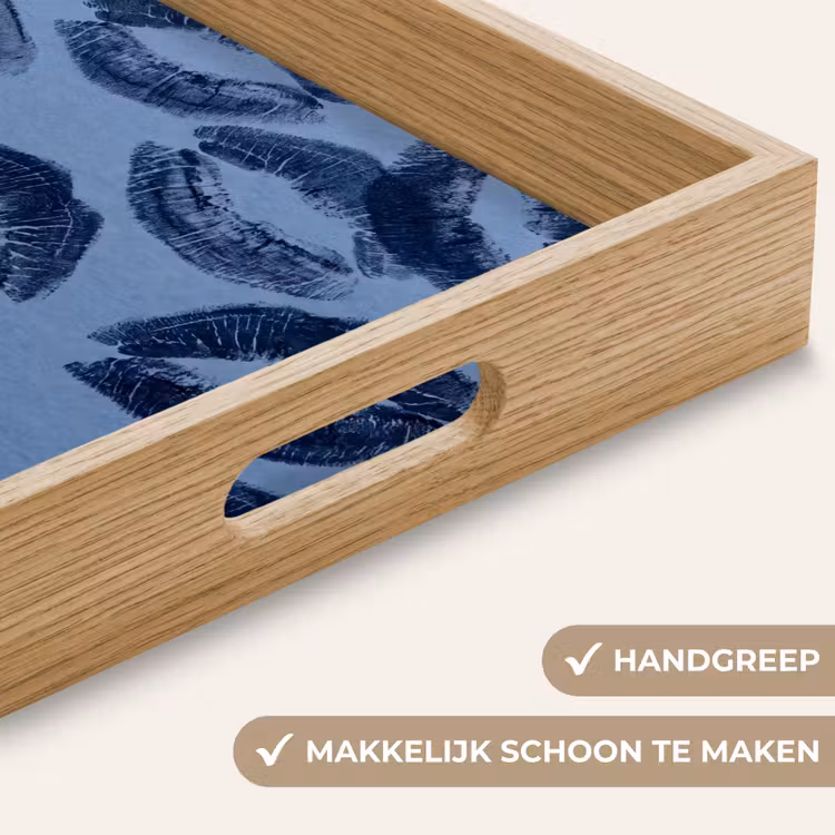 Dienblad - Lippen - Patroon - Blauw — 5