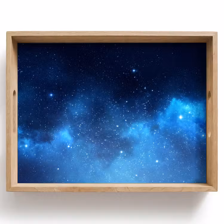 Dienblad - Sterrenhemel - Nevels - Blauw — 1