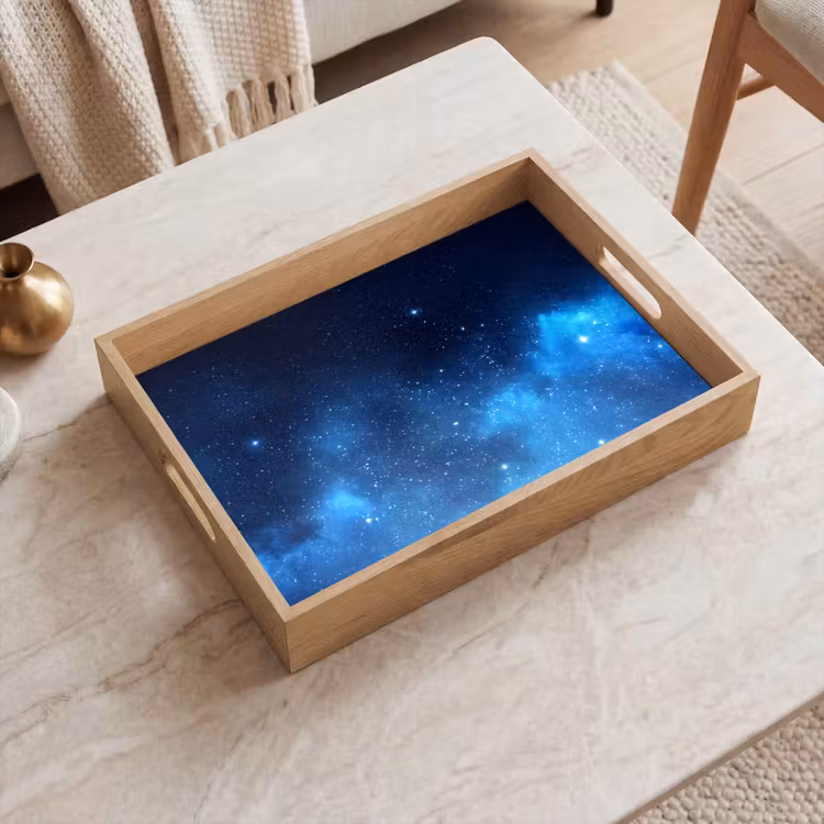 Dienblad - Sterrenhemel - Nevels - Blauw — 2