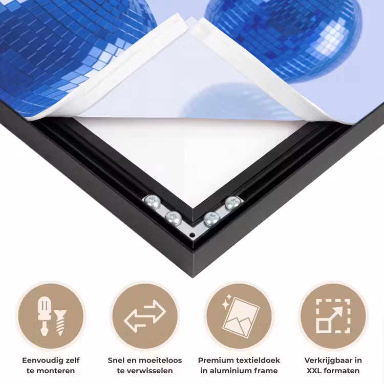 Art Frame - Blauwe disco bal — 4