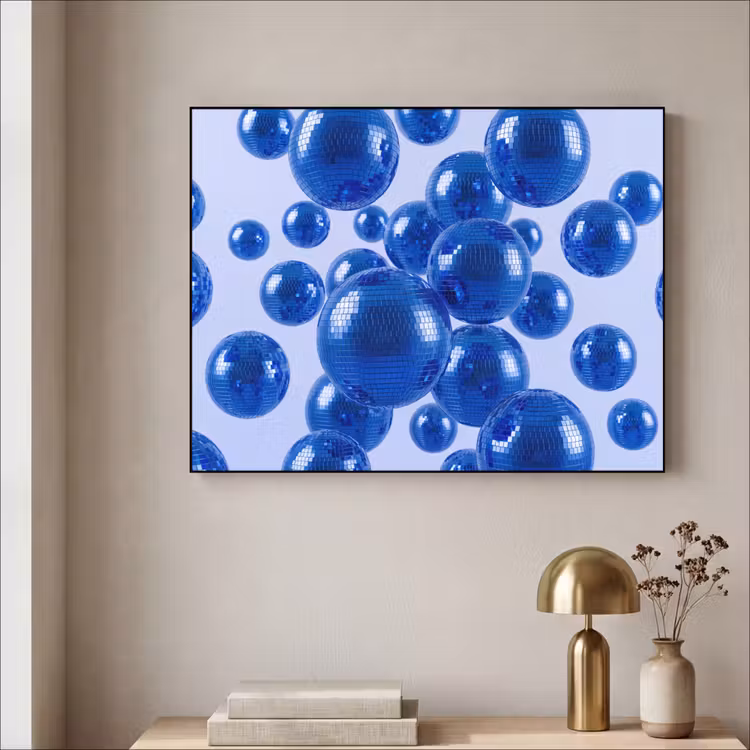 Art Frame - Blauwe disco bal — 5