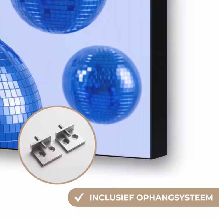 Art Frame - Blauwe disco bal — 6