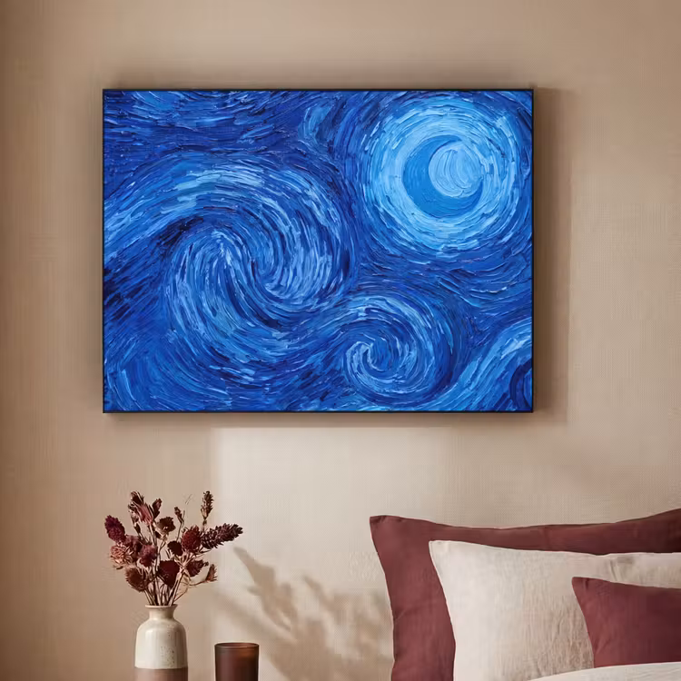 Art Frame - Wervelingen - Blauw - Modern — 3