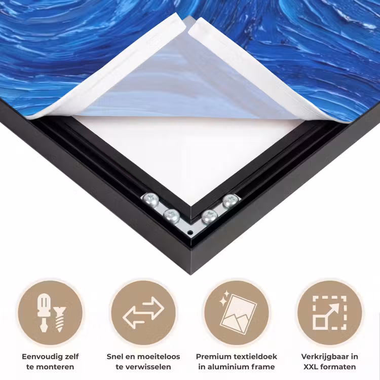 Art Frame - Wervelingen - Blauw - Modern — 4