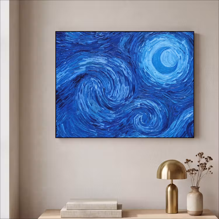 Art Frame - Wervelingen - Blauw - Modern — 5