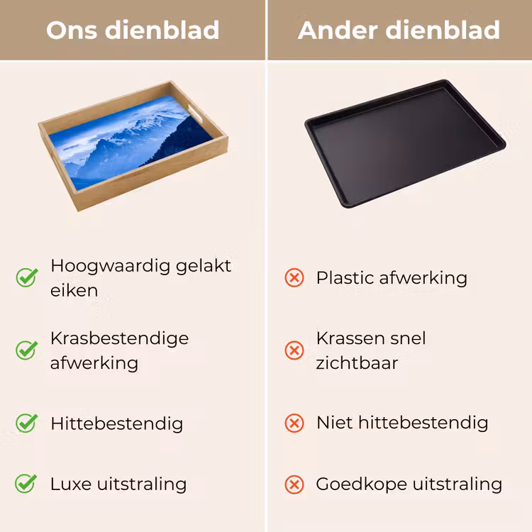 Dienblad - Bergen - Sneeuw - Blauw — 3