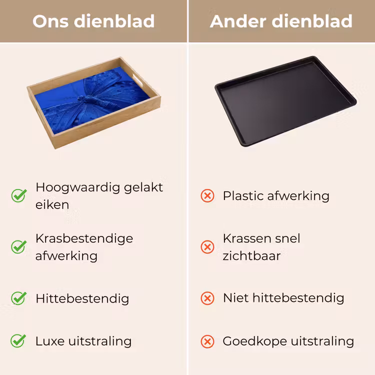 Dienblad - Blauwe vlinder - Insect — 3