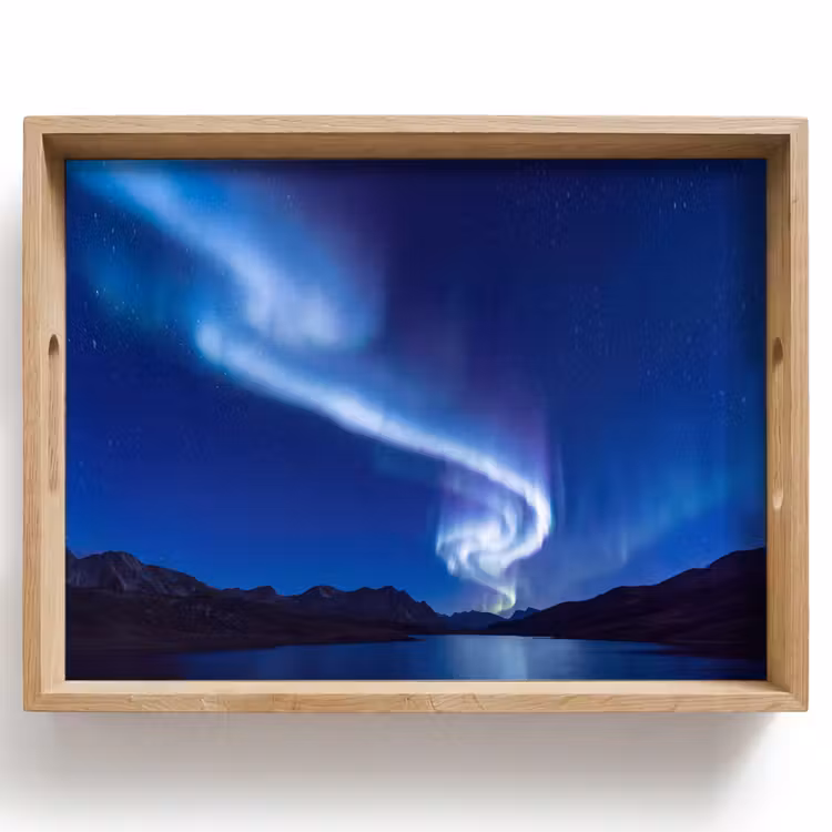 Dienblad - Noorderlicht - Bergen - Natuur — 1