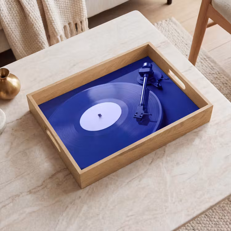 Dienblad - Platenspeler - Vinyl - Blauw — 2