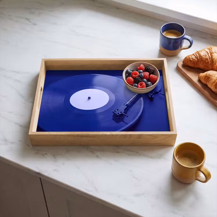 Dienblad - Platenspeler - Vinyl - Blauw — 4