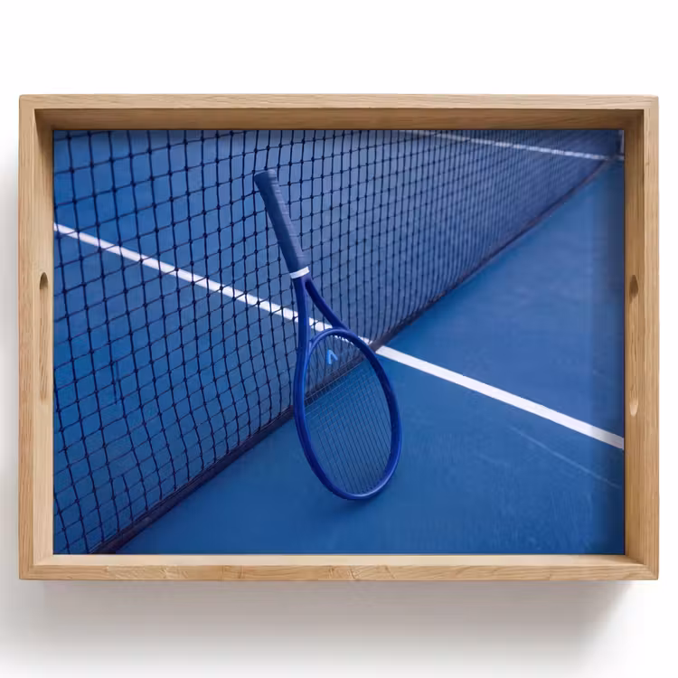 Dienblad - Tennisracket - Blauw - Sport — 1