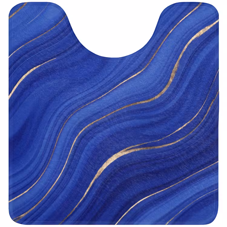 Wc Mat - Abstract - Lijnen - Blauw — 1