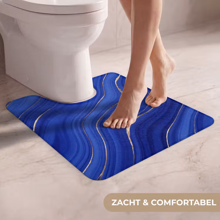 Wc Mat - Abstract - Lijnen - Blauw — 5