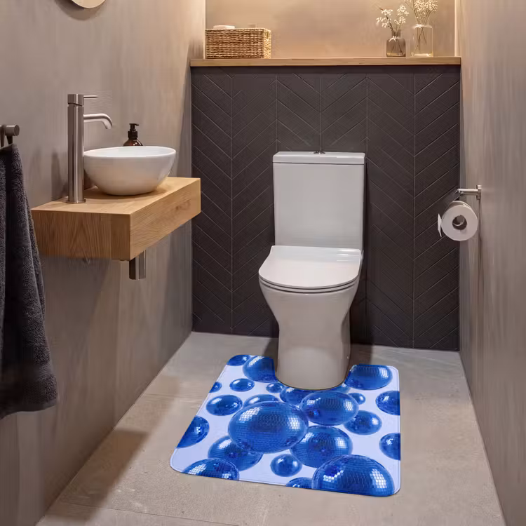 Wc Mat - Blauwe disco bal — 2