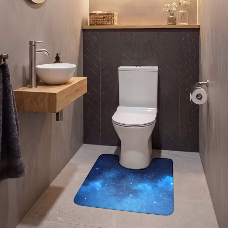 Wc Mat - Sterrenhemel - Nevels - Blauw — 2