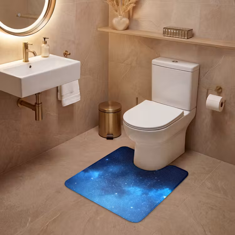 Wc Mat - Sterrenhemel - Nevels - Blauw — 3