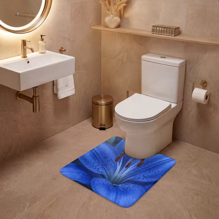 Wc Mat - Blauwe bloem - Natuur — 3