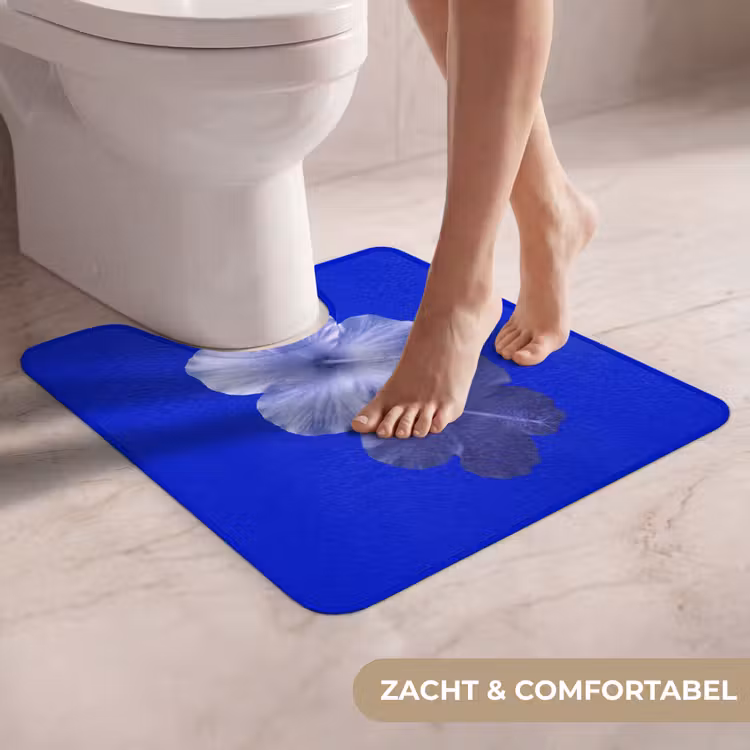 Wc Mat - Bloemen - Blauw - Natuur — 5