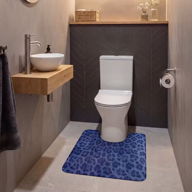 Wc Mat - Patroon - Blauw - Abstract — 2
