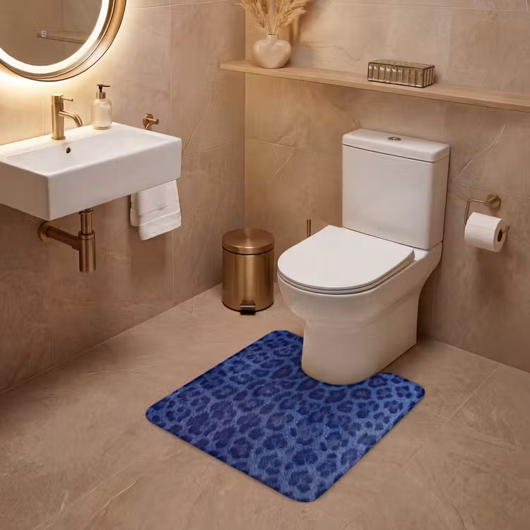 Wc Mat - Patroon - Blauw - Abstract — 3