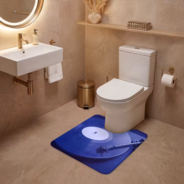 Wc Mat - Platenspeler - Vinyl - Blauw — 3