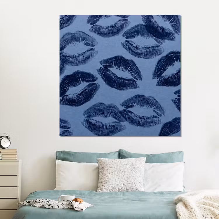 Forex - Lippen - Patroon - Blauw — 2