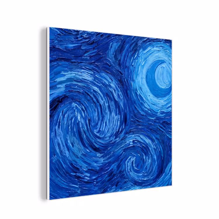 Forex - Wervelingen - Blauw - Modern — 1