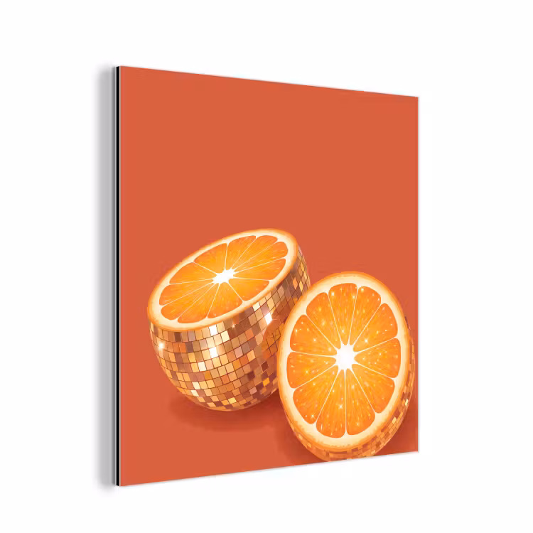 Aluminium schilderij - Fruit - Disco - Goud — 1