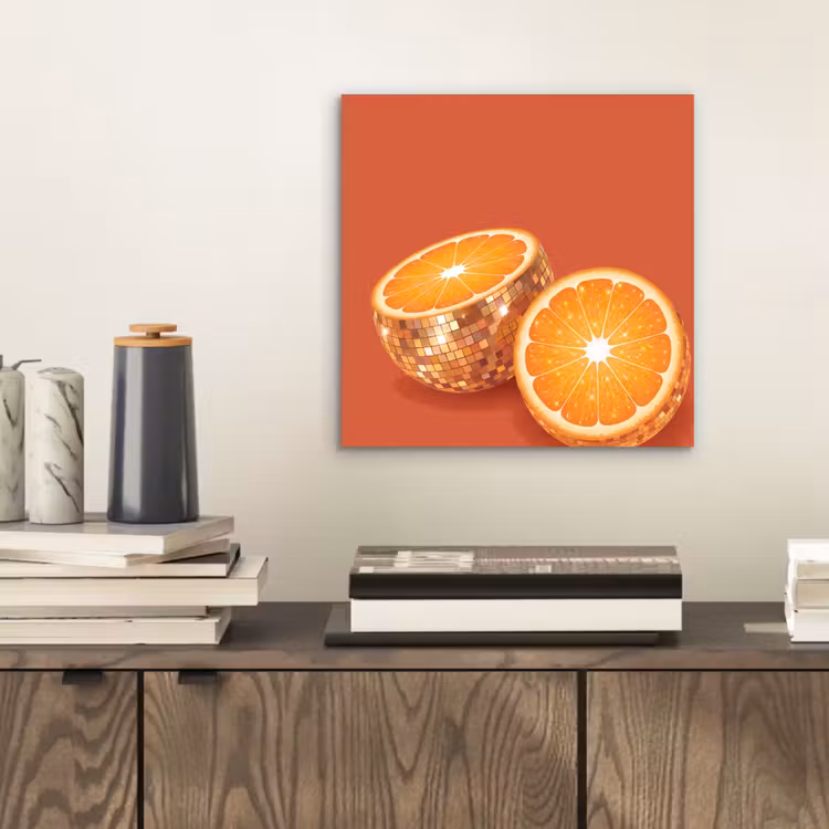 Aluminium schilderij - Fruit - Disco - Goud — 2
