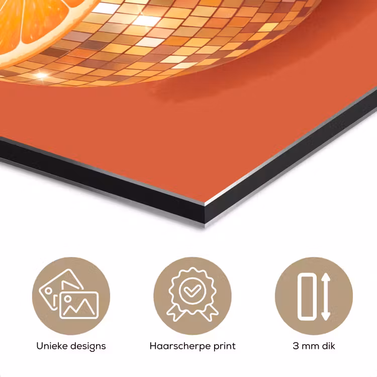 Aluminium schilderij - Fruit - Disco - Goud — 7