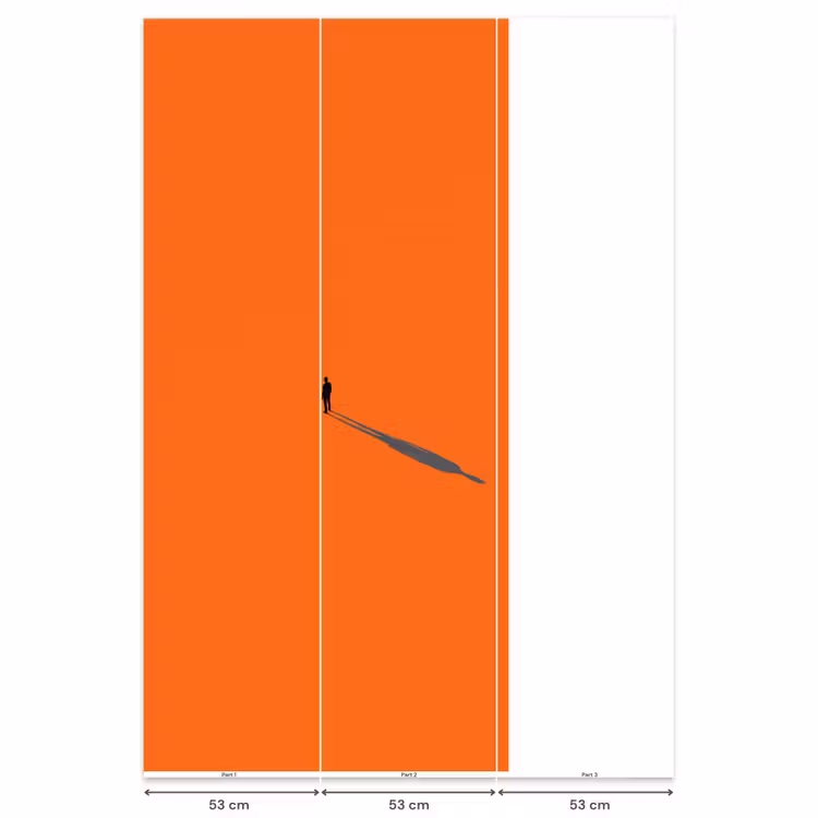 Behang - Persoon - Schaduw - Oranje β 6