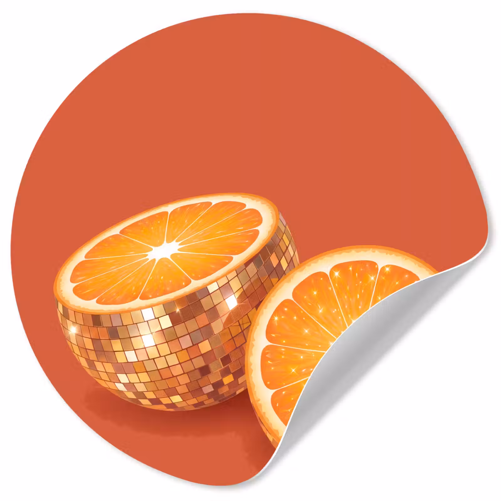 Behangcirkel - Fruit - Disco - Goud — 1