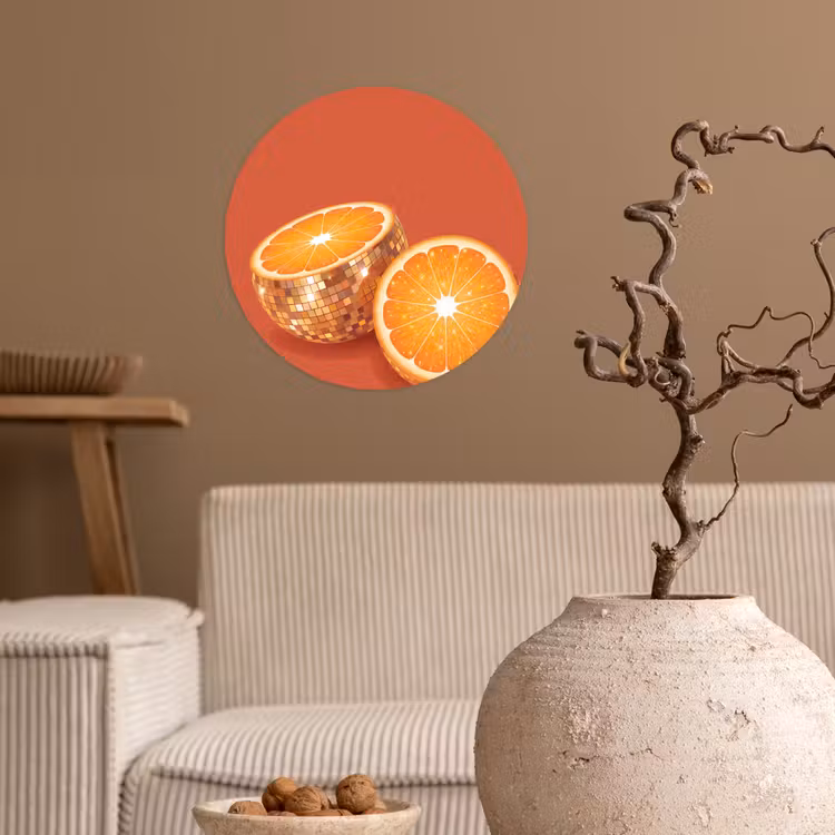 Behangcirkel - Fruit - Disco - Goud — 2