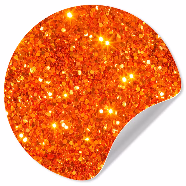 Behangcirkel - Glitter - Oranje - Abstract — 1