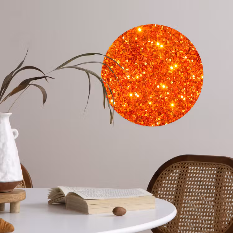 Behangcirkel - Glitter - Oranje - Abstract — 4